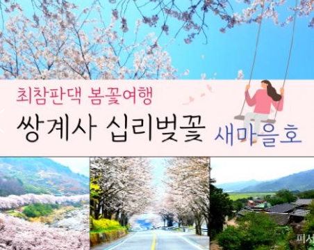 수원역/천안출발) ITX-새마을 - 환상의 쌍계사 십리벚꽃*화개장터 & 최참판댁 봄꽃여행(당일)