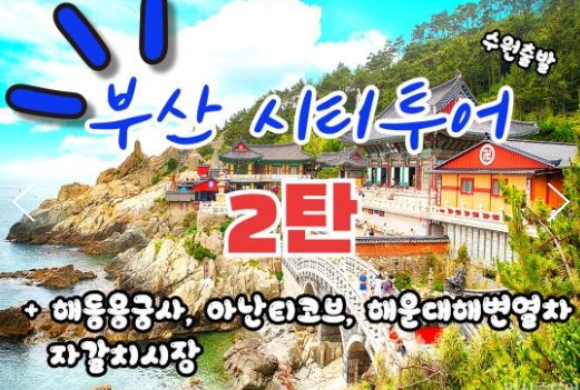 (수원출발)KTX+새마을 - 부산시티투어(2탄) - 해운대 해변열차 & 용궁사 & 아난티코브 여행(당일)