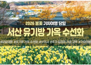 [경상권/호남권/충청권/수도권출발] 서산 유기방 가옥 수선화&예산 수덕사(당일)